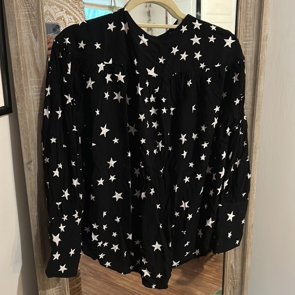 Zara Star Button Down Blouse - Picture 2 of 4